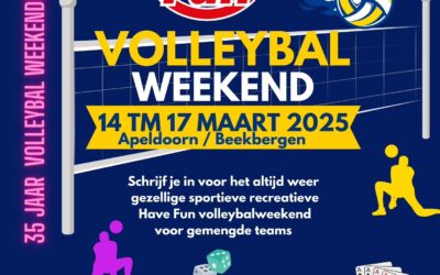 Volleybal weekend 14 t/m 17 maart 2025